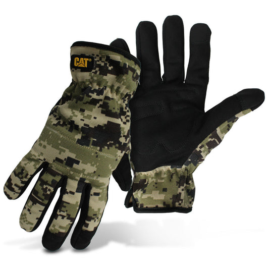 Guante multiusos con palma acolchada y camuflaje digital con pantalla táctil