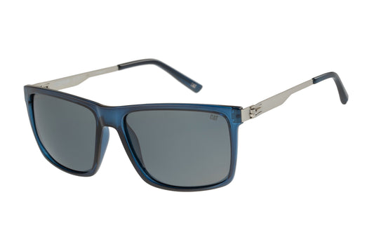 Gafas de sol ultrafinas azul marino brillante con lentes ahumadas