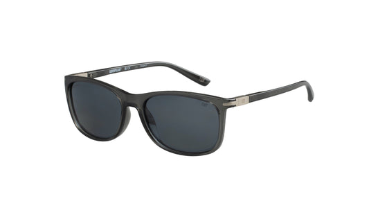 Gafas de sol gris brillante con lentes ahumadas