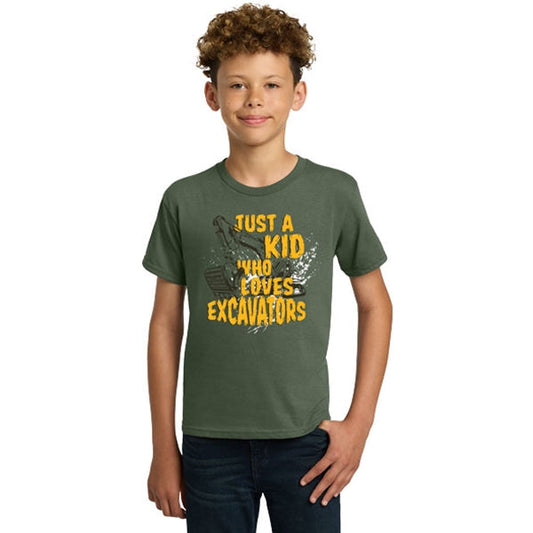 Camiseta juvenil de excavadora