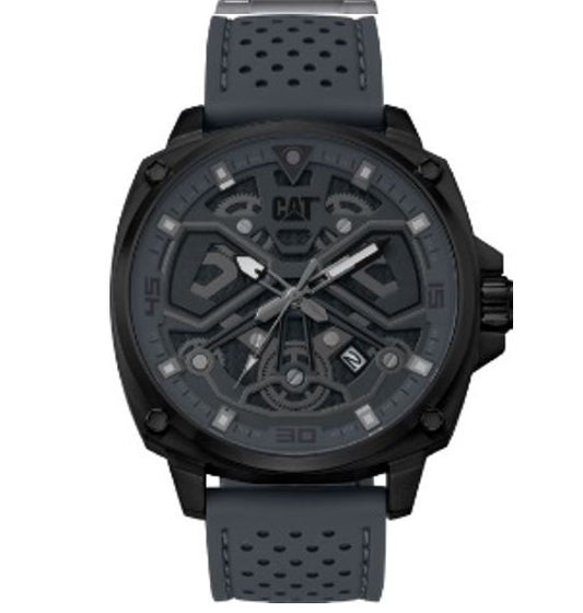 Reloj Tokyo con esfera gris pistola de acero inoxidable y correa de silicona