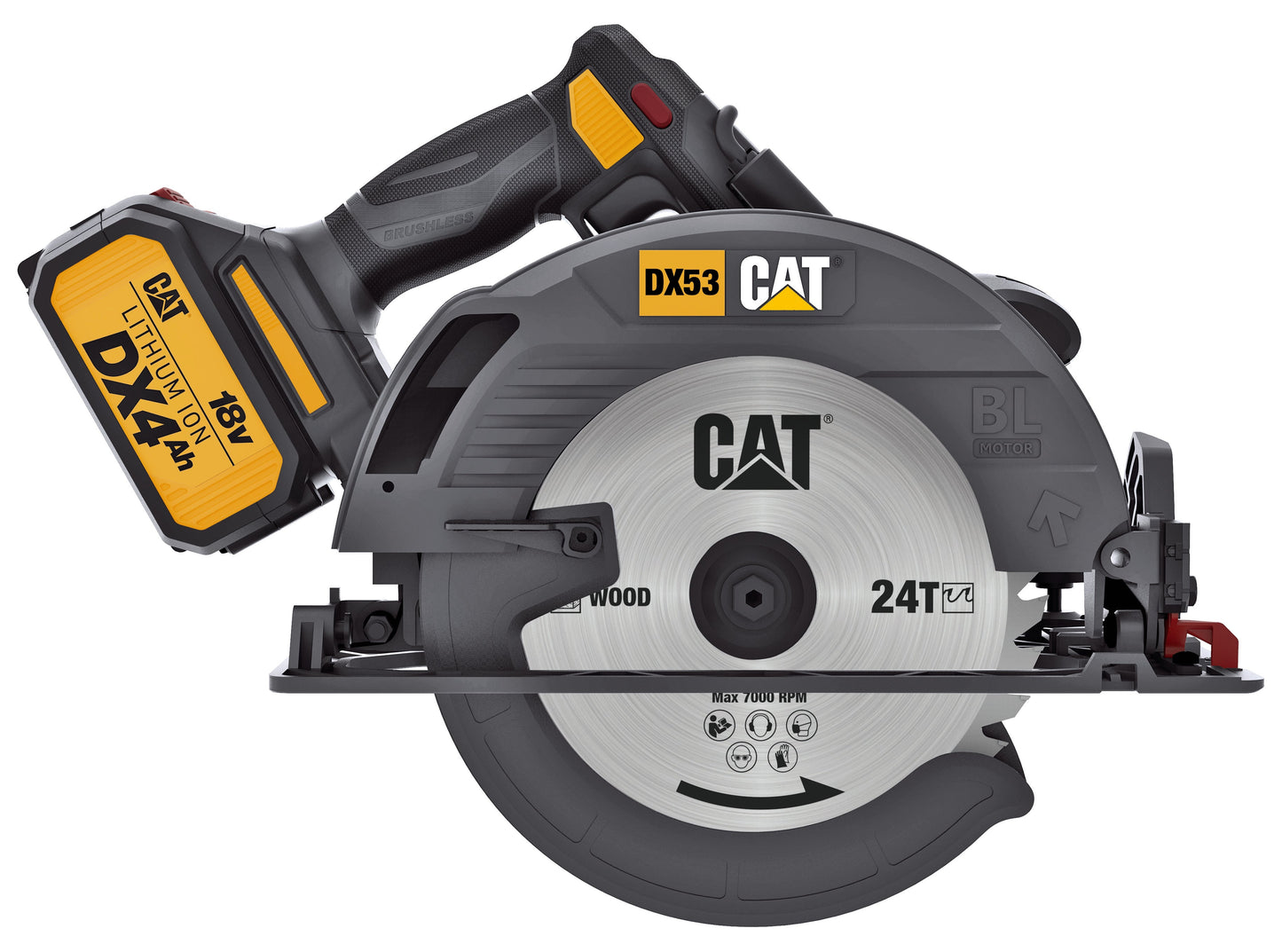 Sierra circular inalámbrica de 18 V y 7,25″ sin escobillas