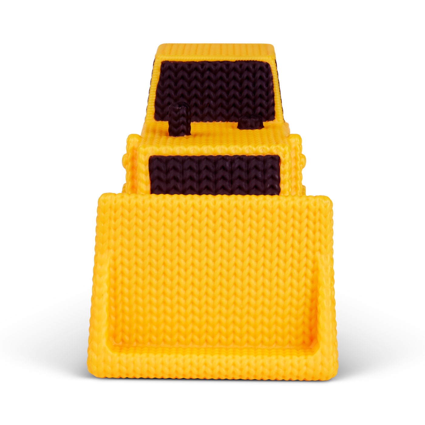 Figura tejida de excavadora