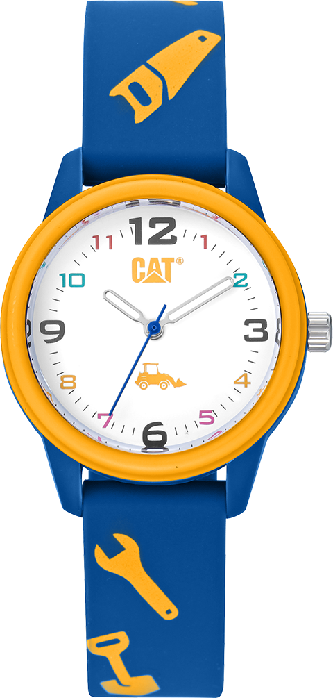 Reloj para niños con esfera blanca y correa azul