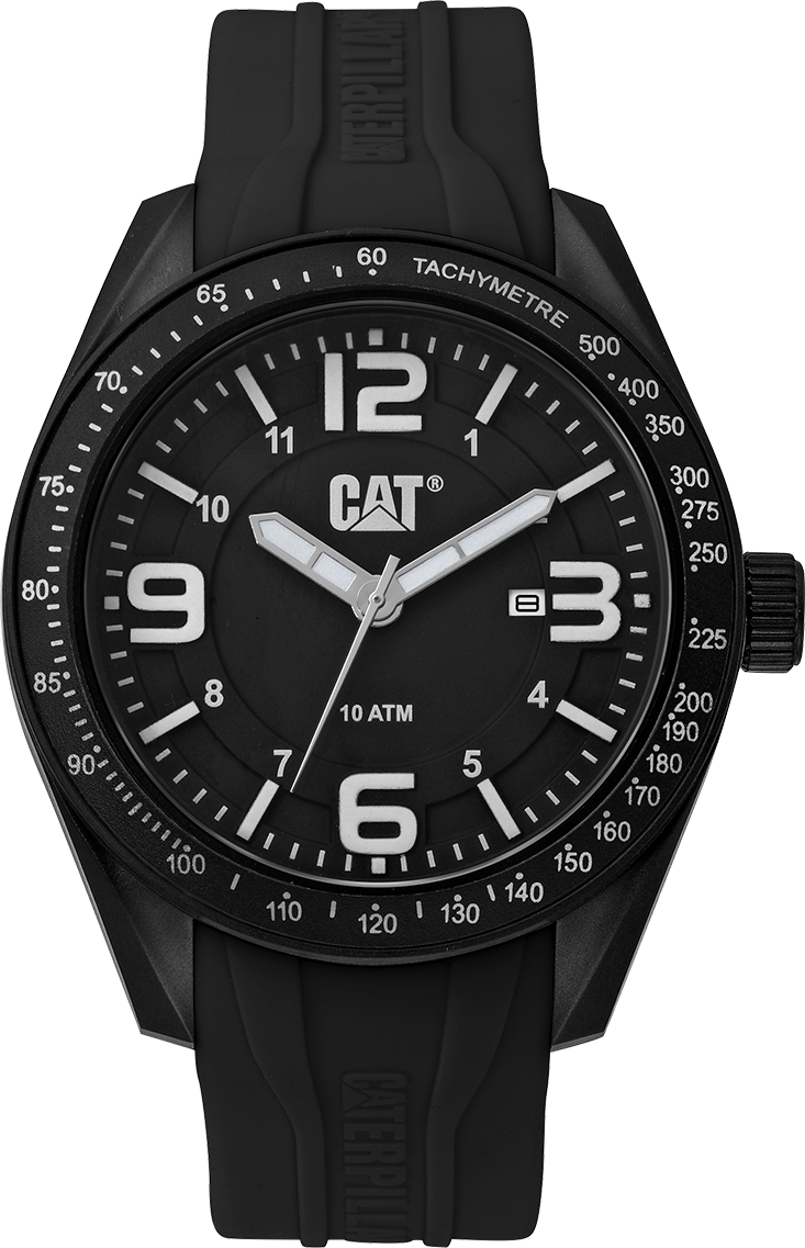Reloj Oceanía con esfera negra y blanca y correa de silicona