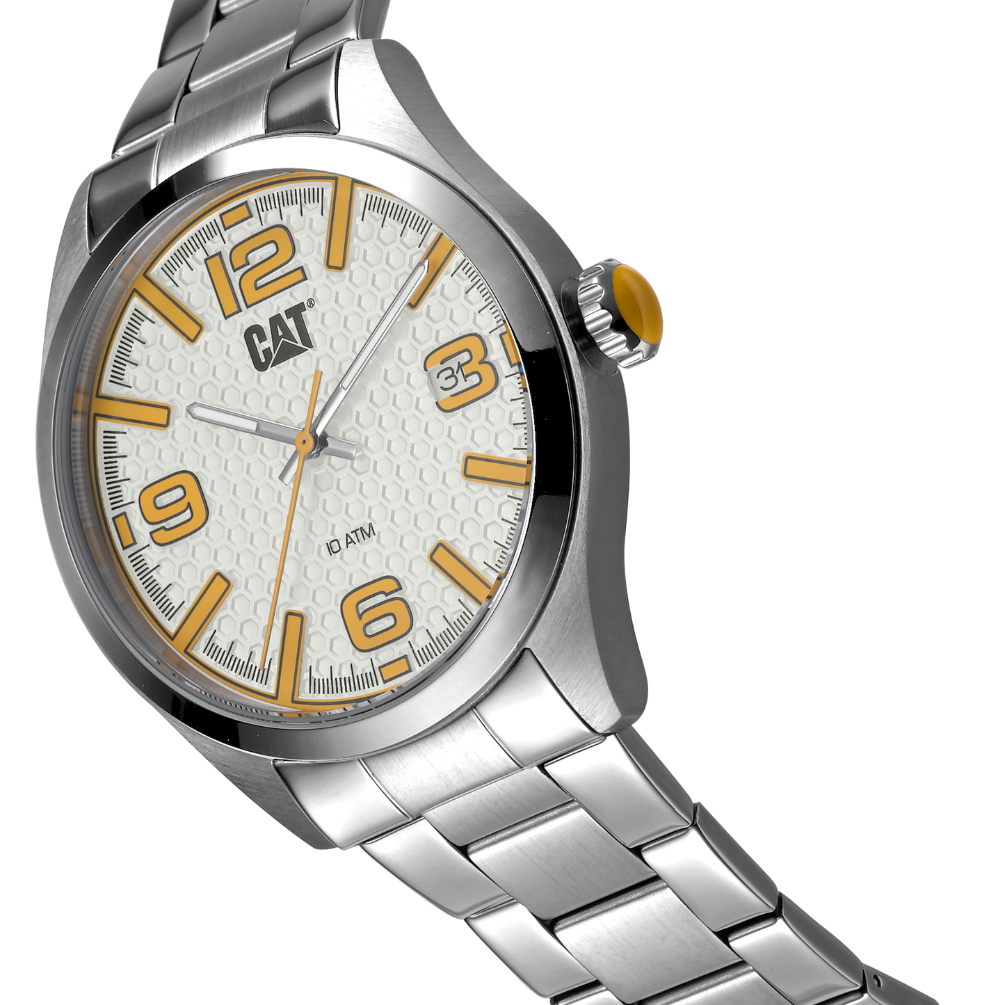 Reloj H-Dial con esfera blanca y correa de acero inoxidable
