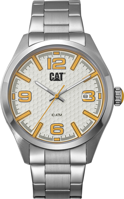 Reloj H-Dial con esfera blanca y correa de acero inoxidable