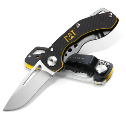 Navaja plegable de punta caída de 5" con mango negro