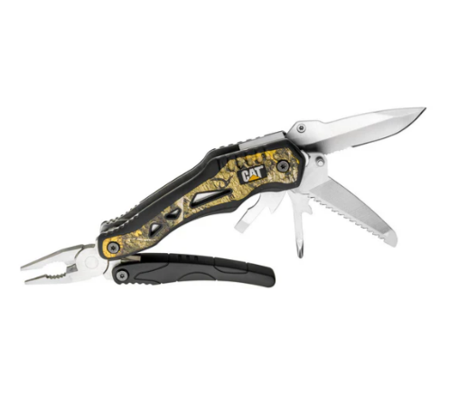 Caja de regalo de 2 herramientas múltiples y cuchillo con camuflaje de árbol real