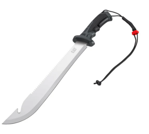 Machete/sierra recto de 19" con funda y correa para el hombro