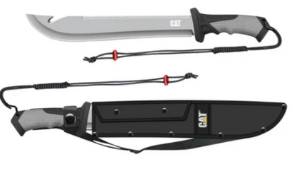 Machete/sierra recto de 19" con funda y correa para el hombro