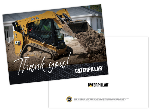 Tarjeta de agradecimiento de Skid Steer
