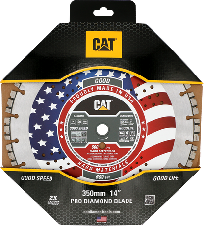 Hoja de materiales duros Cat® 600 Pro fabricada en EE. UU.