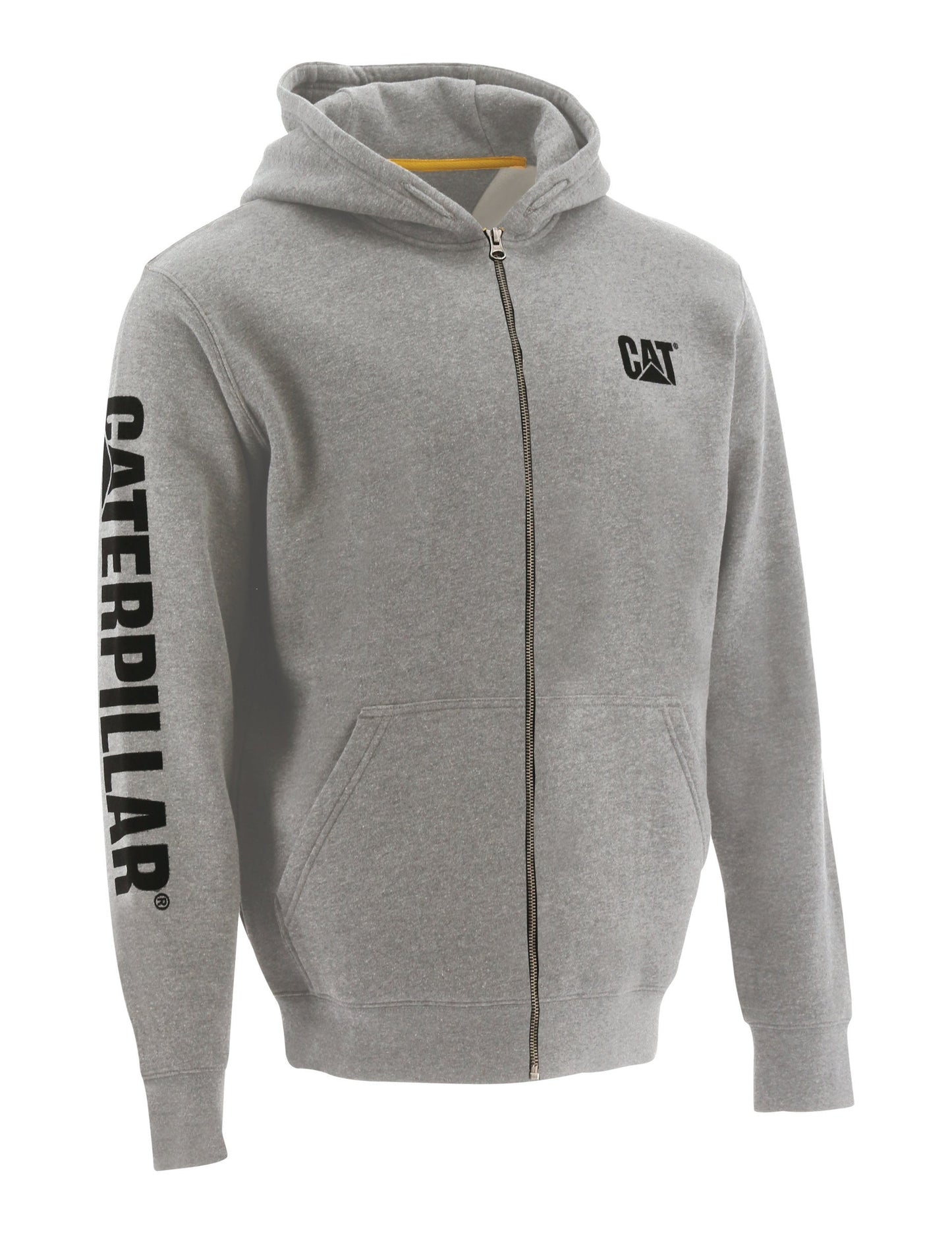 Sudadera con capucha y cremallera completa con pancarta