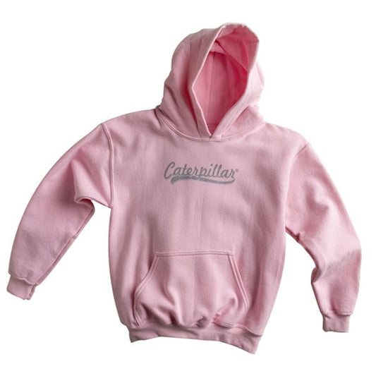 Sudadera con capucha Youth Script rosa/plateada