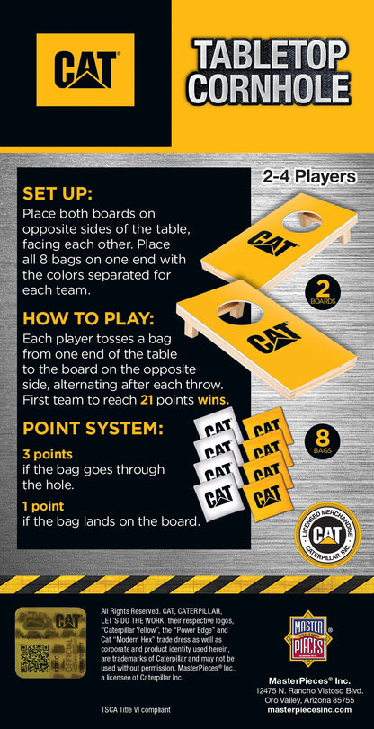 Juego de cornhole de mesa de oruga