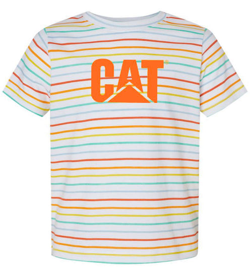 Camiseta de rayas arcoíris para niños pequeños