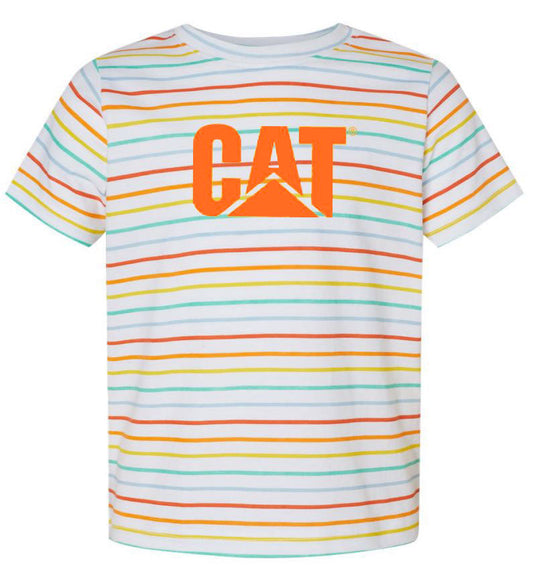 Camiseta de rayas arcoíris para niños pequeños