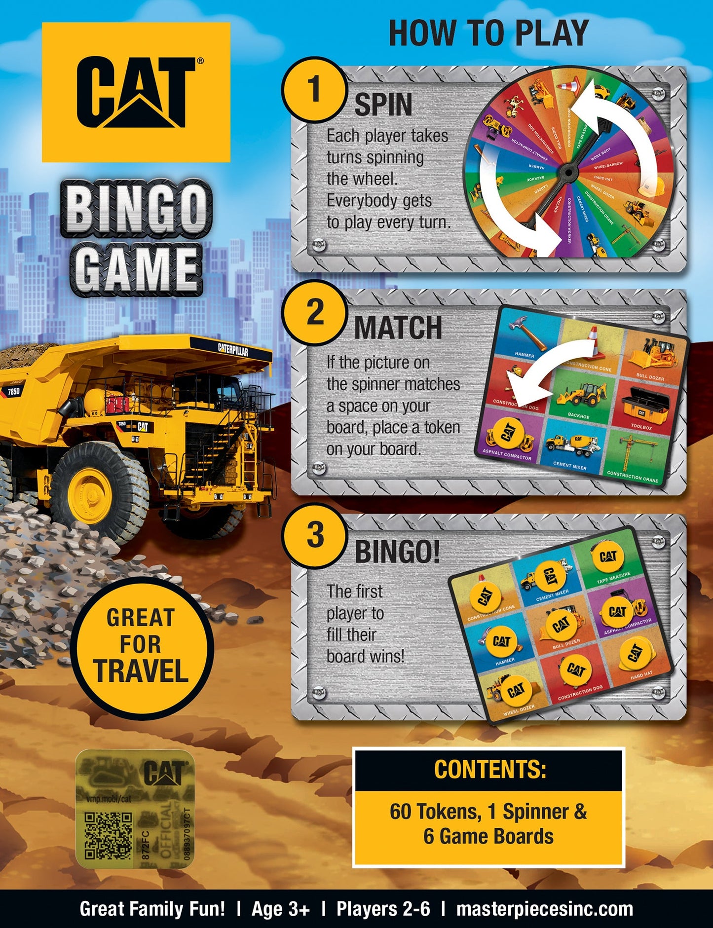 Juego de bingo de oruga